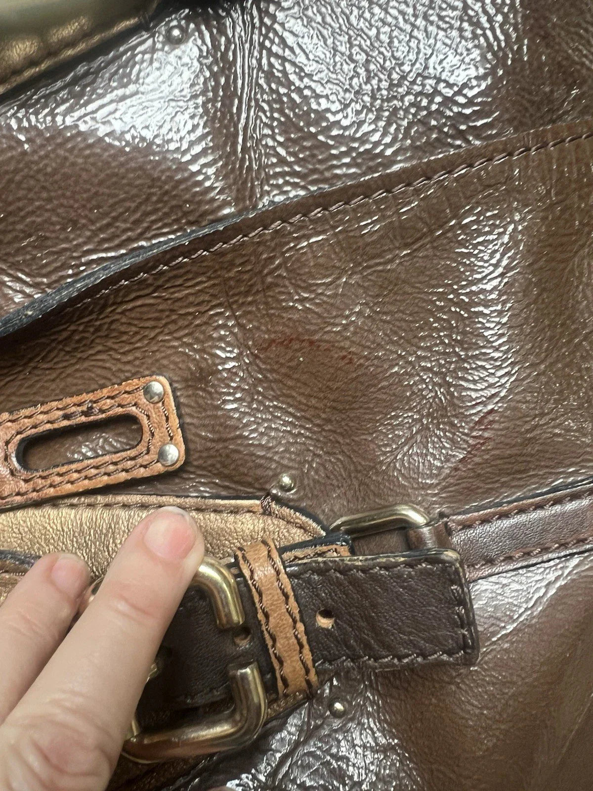 Chloe patent Leather paddington Shoulder Bag