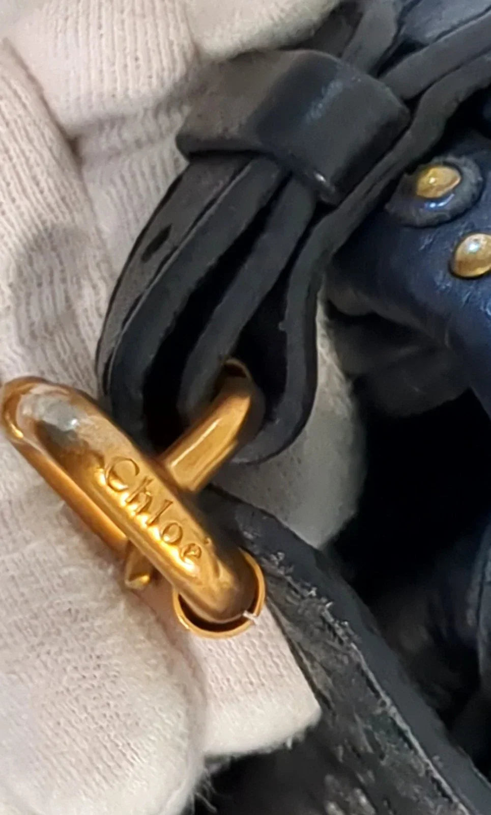 Chloe Paddington Black Leather Handbag Shoulder