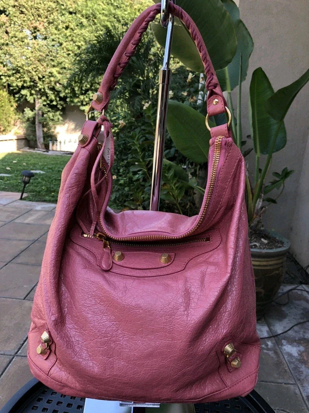 BALENCIAGA City Hobo Bag (PINK BERRY) - Vintage - RARE