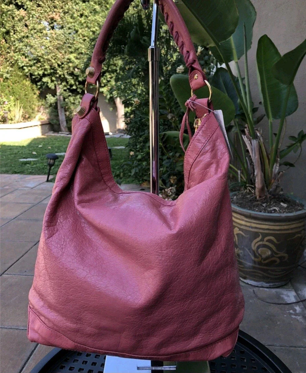 BALENCIAGA City Hobo Bag (PINK BERRY) - Vintage - RARE