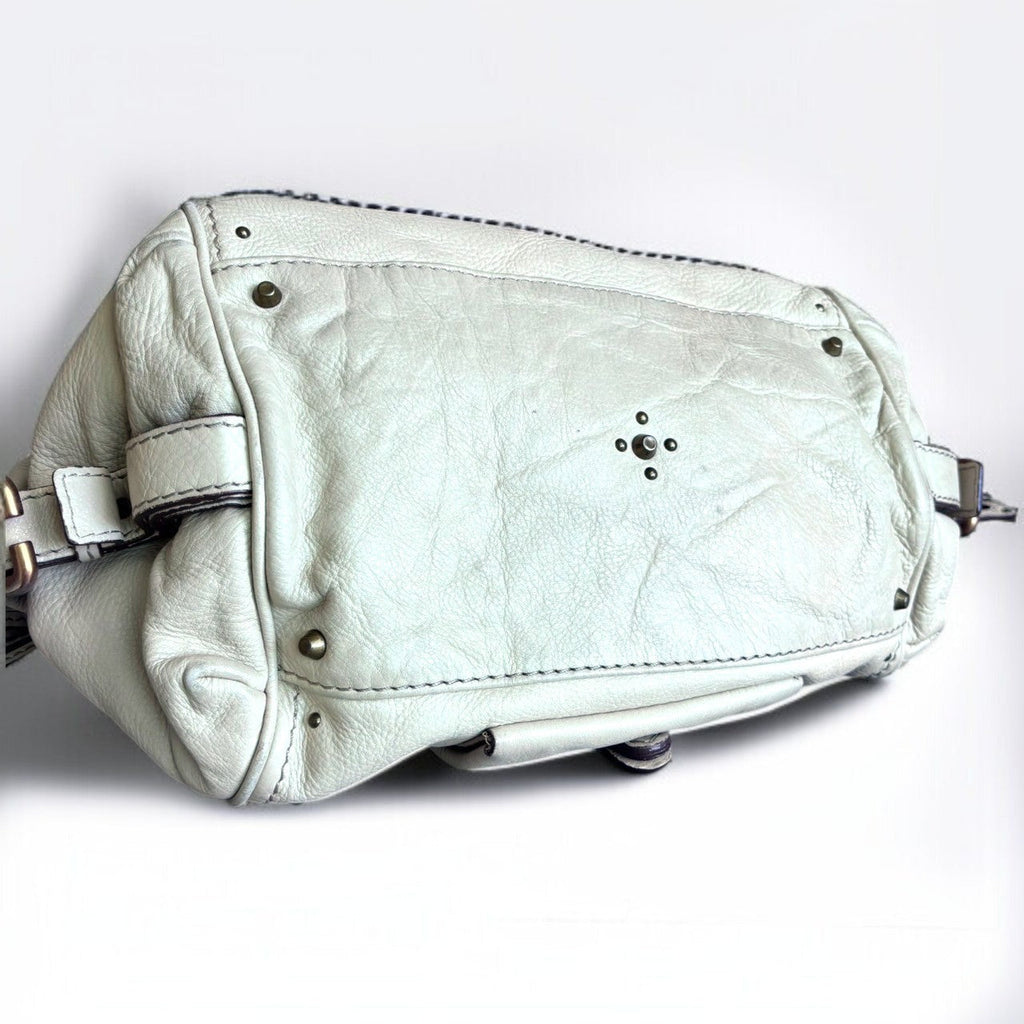 CHLOE Paddington Bag Beige Leather Authentic