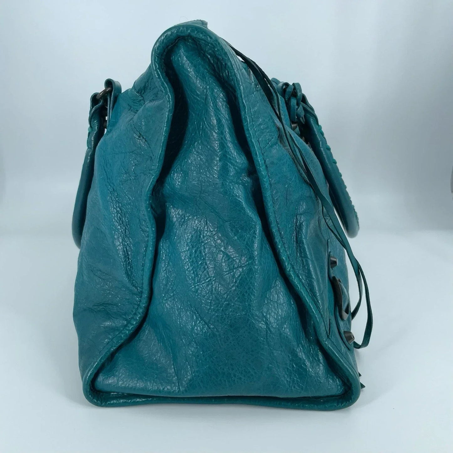 Balenciaga City Bag Blue Handbag Leather 101604