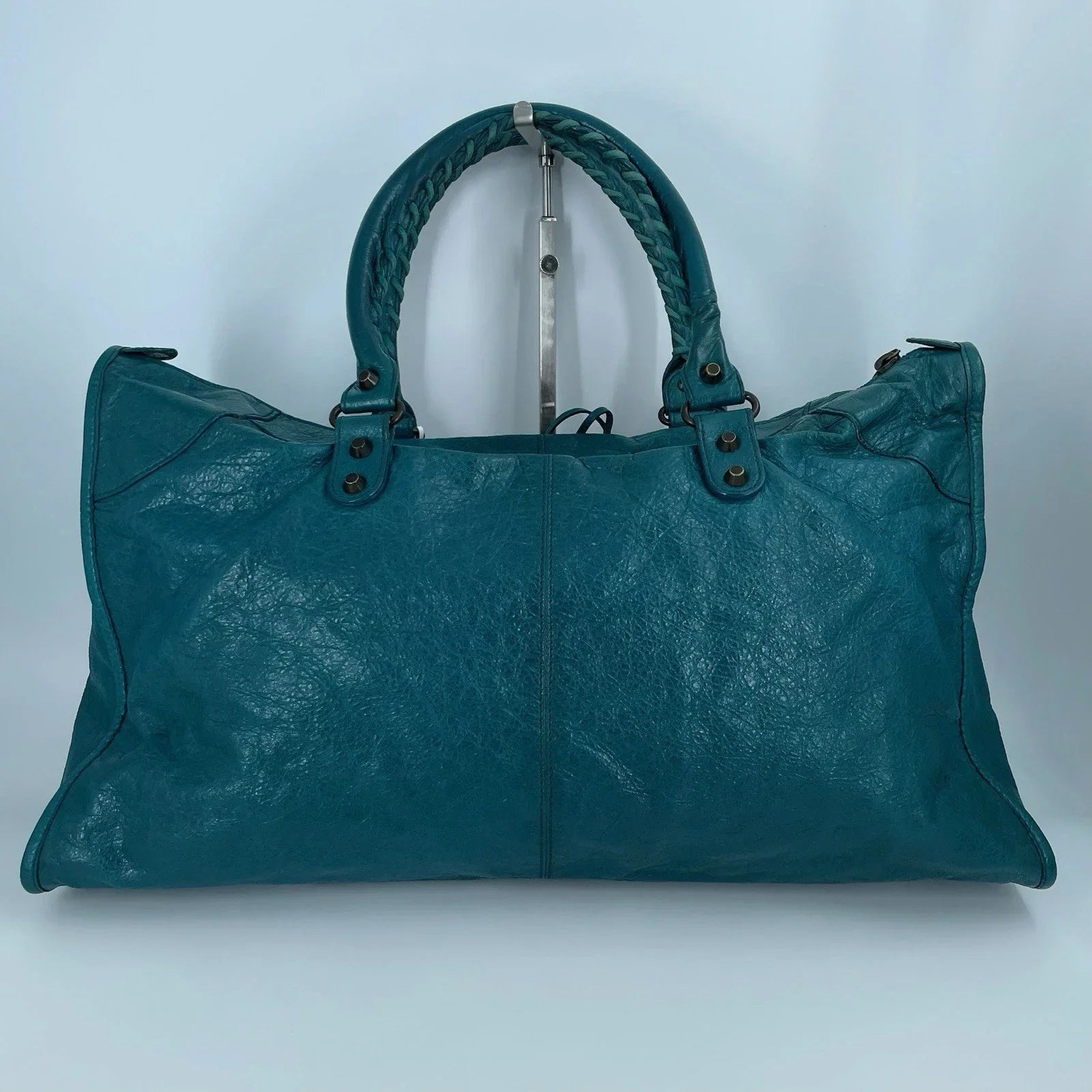 Balenciaga City Bag Blue Handbag Leather 101604