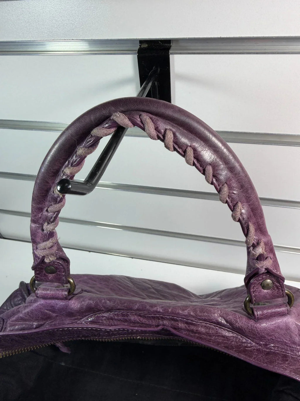 Balenciaga Violet Purple Leather City Bag Vintage Purse