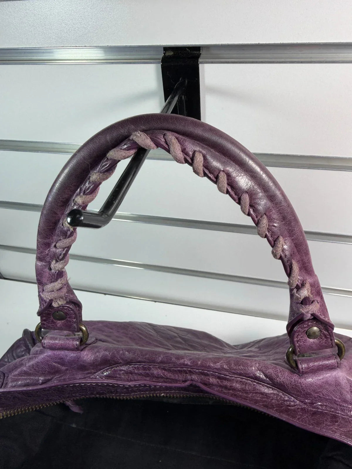 Balenciaga Violet Purple Leather City Bag Vintage Purse