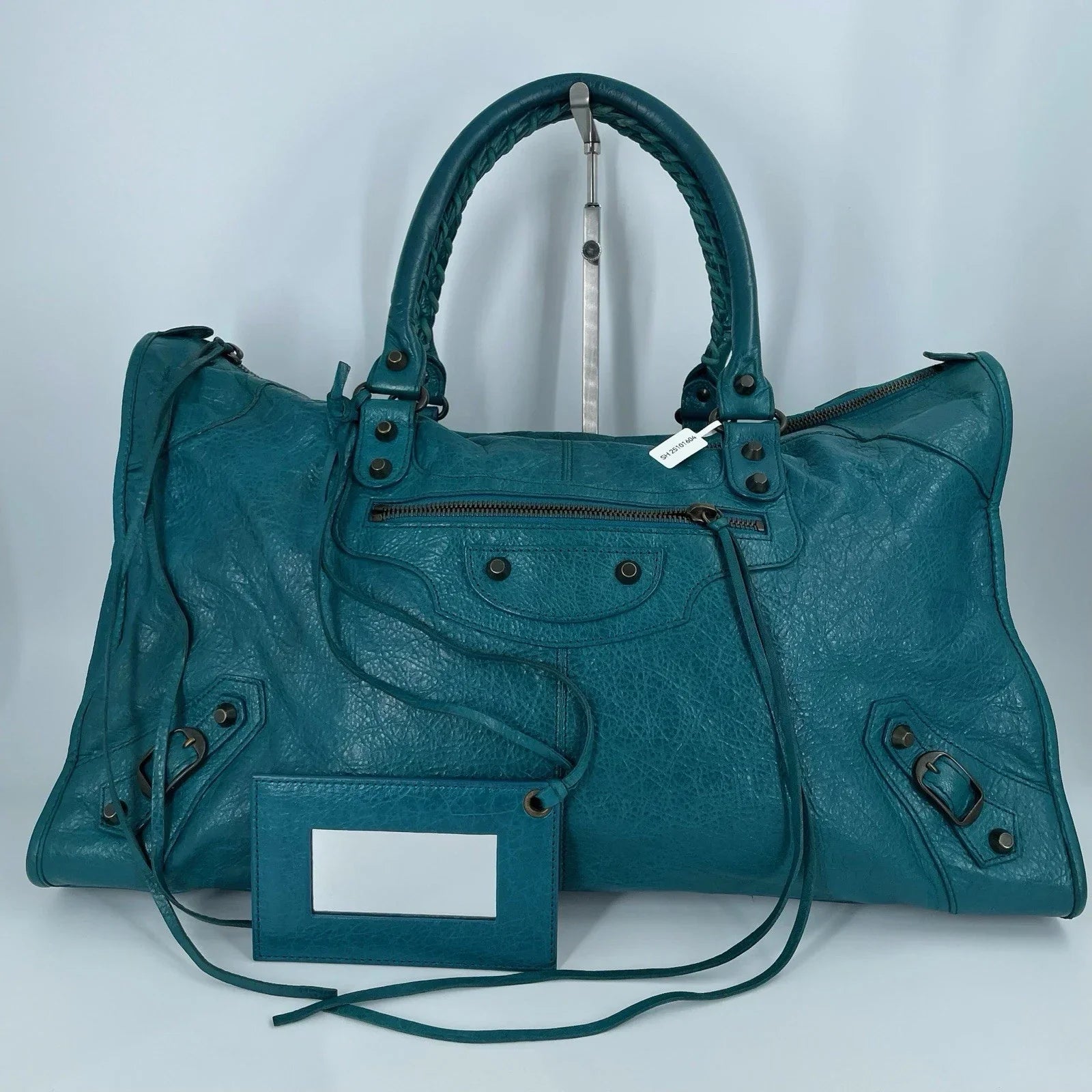 Balenciaga City Bag Blue Handbag Leather 101604