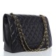 CHANEL Lambskin Quilted Maxi Single Flap Black