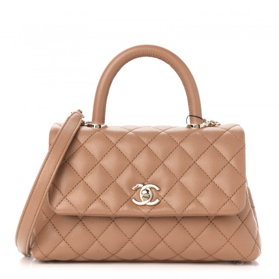 CHANEL Caviar Quilted Mini Coco Handle Flap