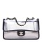 CHANEL Lambskin PVC Medium Coco Sand Flap Black