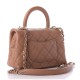 CHANEL Caviar Quilted Extra Mini Coco Handle Flap Brown