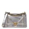 DIOR Metallic Calfskin Studded Small Diorama Silver