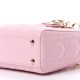 DIOR Lambskin Cannage Mini Lady Dior Rose Clair