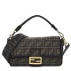 FENDI Fabric Jacquard FF 1974 Medium Baguette Tobacco Marrone Black