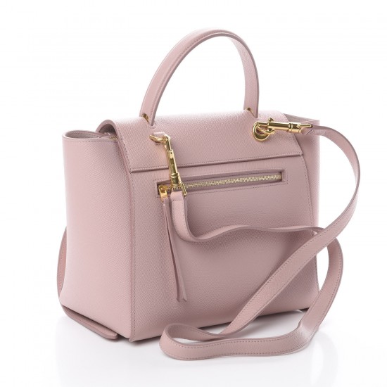 CELINE Grained Calfskin Micro Belt Bag Vintage Pink