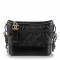 CHANEL Calfskin Quilted Small Gabrielle Hobo Black