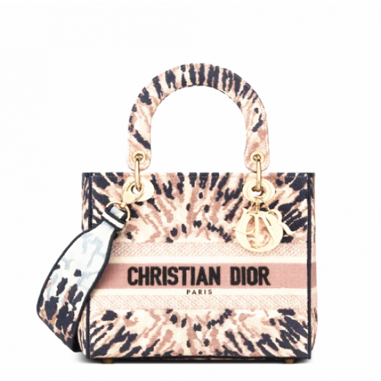 1Dior phantom powder light gold embroidery series Lady bag