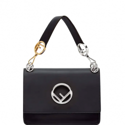 Fendi KAN I F Black leather bag