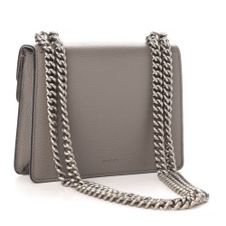 GUCCI Calfskin Mini Dionysus Shoulder Bag Dusty Grey