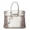 HERMES Matte Niloticus Crocodile Himalaya Birkin Blanc