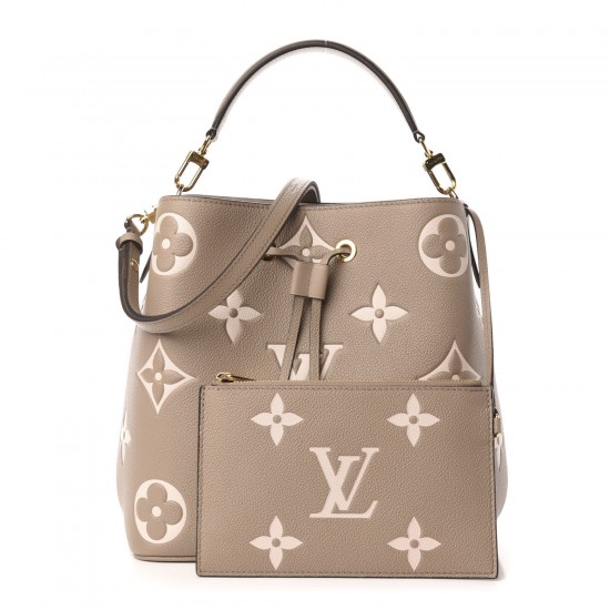 LOUIS VUITTON Empreinte Monogram Giant Neonoe MM Tourterelle Creme