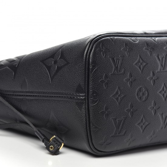 LOUIS VUITTON Empreinte Monogram Giant Neverfull MM Black