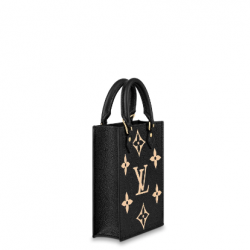 1Louis Vuitton Petit Sac Plat Bag Monogram Empreinte Black Silkscreen Organ Bag