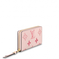 Louis Vuitton By The Pool series Monogram Empreinte leather zipper wallet light pink