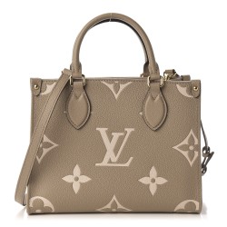 LOUIS VUITTON Empreinte Monogram Giant Onthego PM Tourterelle Creme