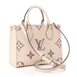 LOUIS VUITTON Empreinte Monogram Giant Onthego MM and PM Cream Rosewood