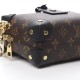 LOUIS VUITTON 1Monogram Petite Malle Souple Black