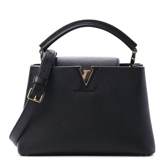 1LOUIS VUITTON Taurillon Capucines BB Black