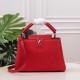 1LOUIS VUITTON Taurillon Capucines BB Rubis