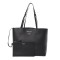 PRADA Vitello Daino Etiquette Shopping Bag Black