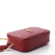 YSL Grain De Poudre Matelasse Monogram Mini Lou Camera Bag Eros Red