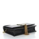 YSL Calfskin Crocodile Embossed Kate Monogram Tassel Chain Wallet Black