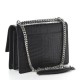 YSL Calfskin Crocodile Embossed Medium Monogram Sunset Black