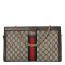 GUCCI GG Supreme Monogram Web Medium Ophidia Chain Shoulder Bag Brown